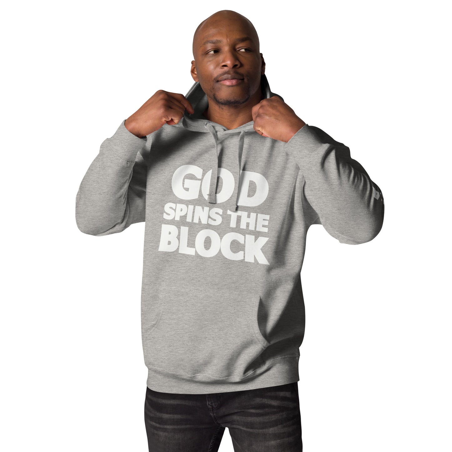 God Spins The Block - Unisex Hoodie (Black/Army/Light Gray)