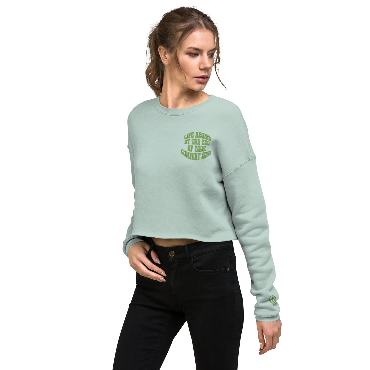 "Comfort Zone" Cropped Sweatshirt
