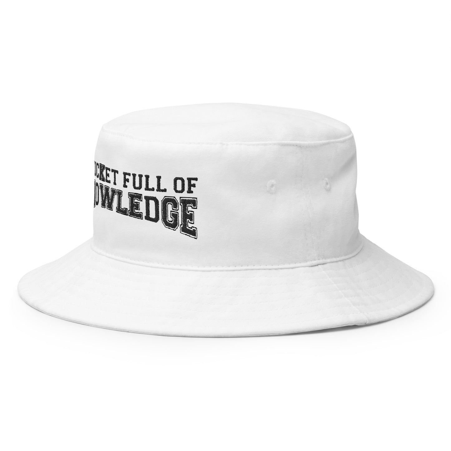 "Bucket Full of Knowledge" Bucket Hat - White