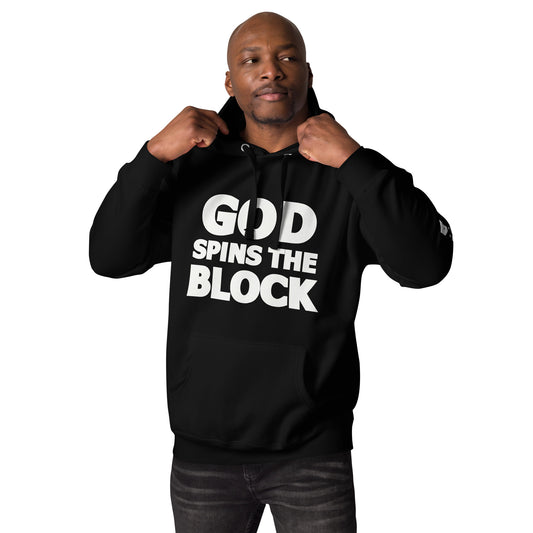 God Spins The Block - Unisex Hoodie (Black/Army/Light Gray)