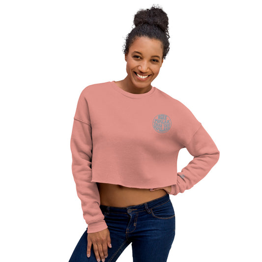 "More Popular" Cropped Sweatshirt - Mauve